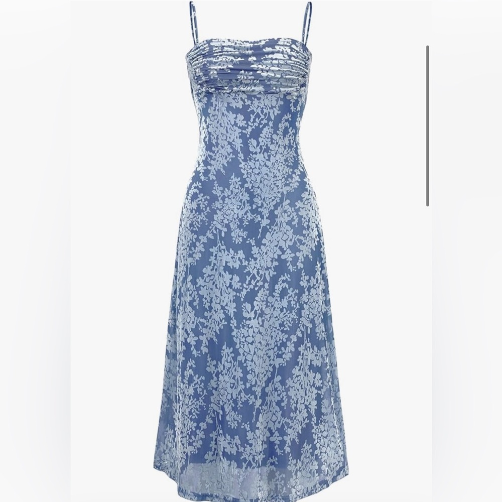 Velvet blue dress